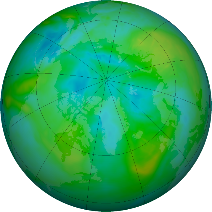Arctic ozone map for 28 August 2015